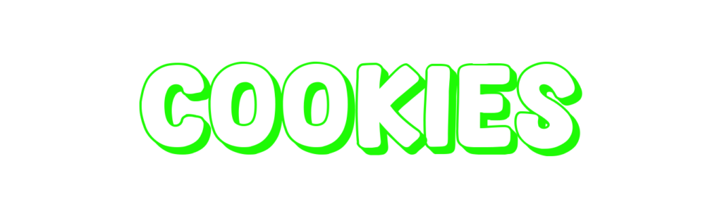 Cookies Headline in grüner Schrift