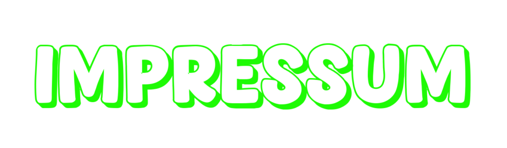 Impressum Headline in grüner Schrift